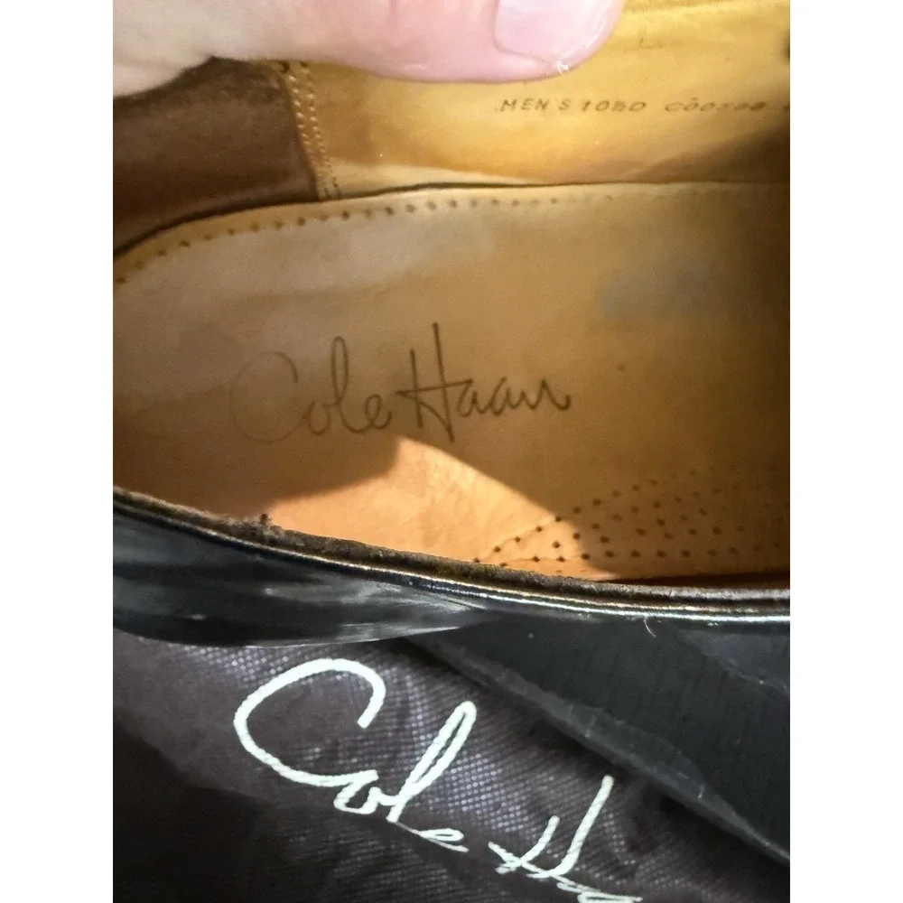 Vintage Cole Haan Black Leather Split Toe Oxford Dress Shoes 10-1/2D Made in USA